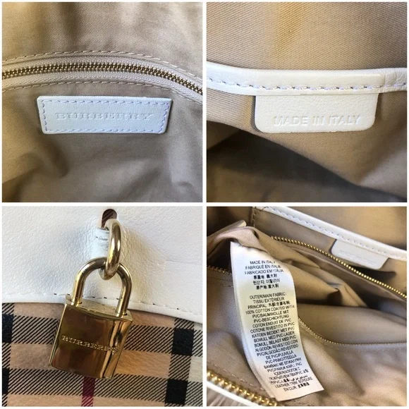 Burberry Beige/White Primrose Haymarket Crossbody Bag - Picture 7 of 13